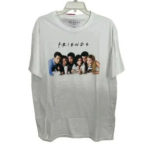 NWT Hot topic FRIENDS t-shirt adult L white short sleeve tee with tags